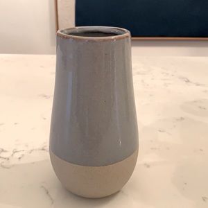 Ceramic blue/grey and sand vase